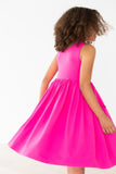 Hot Pink Tank Pocket Twirl Dress