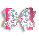 4" Faux Leather Butterfly's and Rainbows