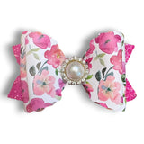 Faux Leather Floral Bows