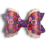 Faux Leather Floral Bows