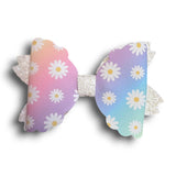 Faux Leather Floral Bows