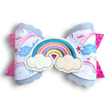 4" Faux Leather Butterfly's and Rainbows