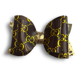 Designer Inspired Faux Leather Bows