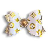 Designer Inspired Faux Leather Bows