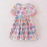 Pink Rainbow Pocket Dress
