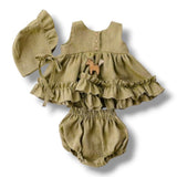 "Rebecca" Top & Bloomer Set