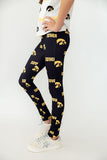 Iowa Black Tigerhawk Leggings