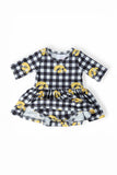 Iowa Plaid Tigerhawk 3/4 Sleeve Twirl Bodysuit