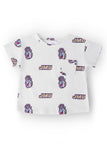 JMU White Duke Dog Ruffle Pocket Tee