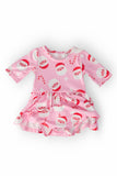 Jingle Bells 3/4 Sleeve Twirl Bodysuit