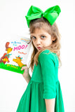 Kelly Green 3/4 Sleeve Pocket Twirl Dress