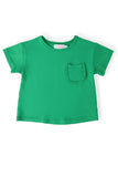 Kelly Green Ruffle Pocket Tee