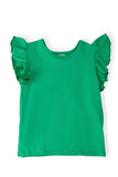 Kelly Green S/S Ruffle Tee