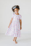 Mermaid Scales S/S Pocket Twirl Dress
