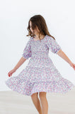 Lovely Lavender Smocked Ruffle Dress
