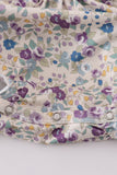 Pig floral print applique girl bubble