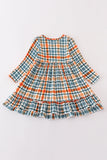 Green plaid mom&me dress