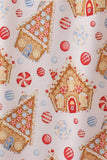 Christmas gingerbread house print men pajamas pants