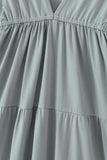 Blue tiered mom dress