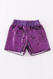Purple sequin mardi gras mom&me skorts