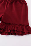 Maroon mississippi embroidery girl set