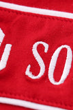 Red sooners embroidery boy bubble