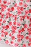Pink floral print mom dress