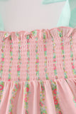 Pink floral smocked mom&me dress