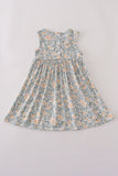 Fall floral print ruffle mom&me dress