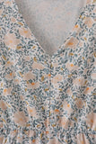 Fall floral print ruffle mom&me dress