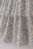Fall floral print ruffle mom&me dress