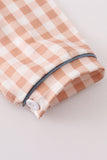 Orange gingham pants set