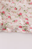 Pink rose hand smocked bubble