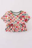 Checkered bamboo dress