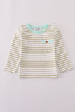 Khaki stripe top