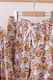 Santa milk biscuits bamboo mom pajamas set