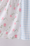 Blue floral pants set