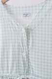 Sage gingham women dress