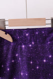Purple glitter skort set