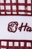Mississippi Hail State smocked ruffle gingham shorts set
