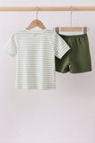 Green Duck Embroidered Shorts Set
