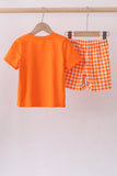 Tennessee go vols embroidery gingham shorts set