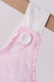 Pink bow smocked bloomer set