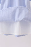 Blue bow smocked dress