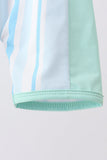 Blue stripe one-piece swimsuit