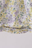Golden meadow floral smocked ruffle bubble