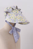 Golden meadow floral  ruffle bow bonnet