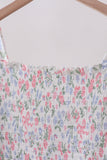 Pink floral smocked mom dress
