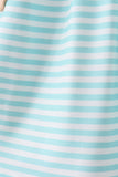 Mint marine creature smocked stripe ruffle dress