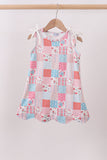 Pink floral patchwork dress